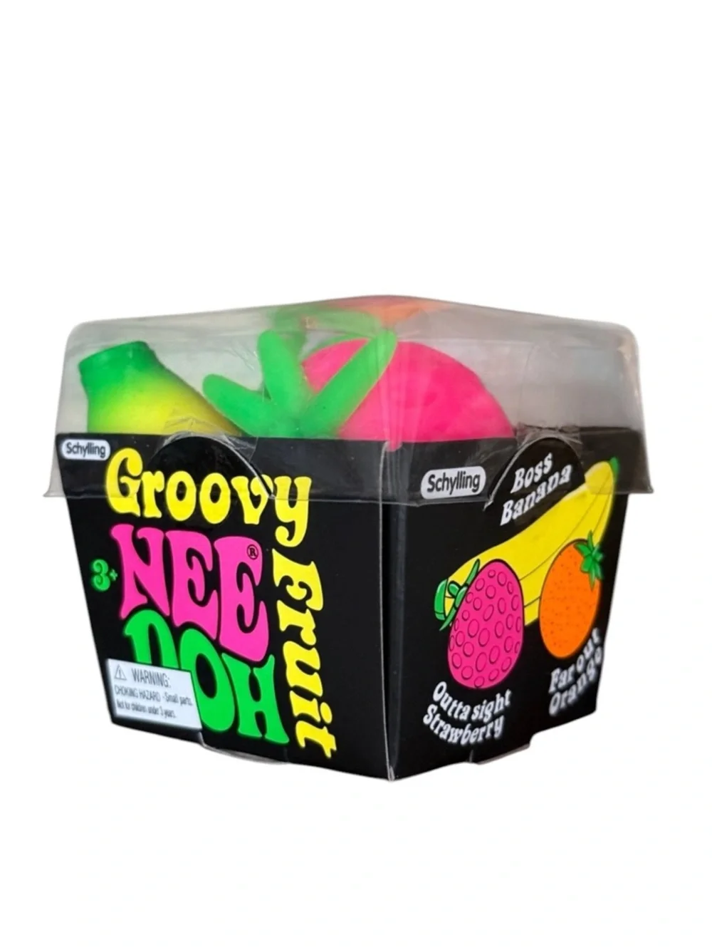 Schylling Groovy NeeDoh Fruit Basket Squishy Fidget Toy Set